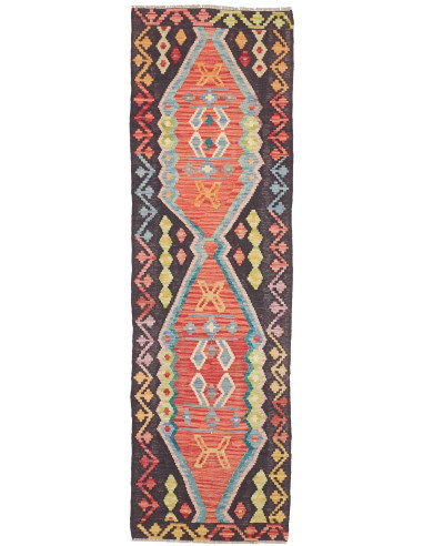 Tappeto Kilim Afghanistan 69x236 Grigio Antraci