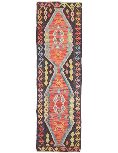 Tappeto Kilim Afghanistan 69x236 Grigio Antraci