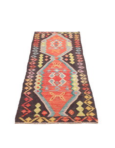 Tappeto Kilim Afghanistan 69x236 Grigio Antraci 2