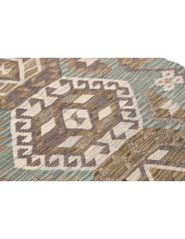 Rug Kilim Afghanistan 88x295 Teal Brown