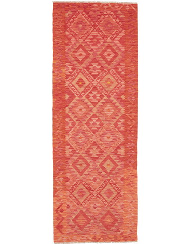 Tappeto Kilim Afghanistan 85x241 Rosso Terracot
