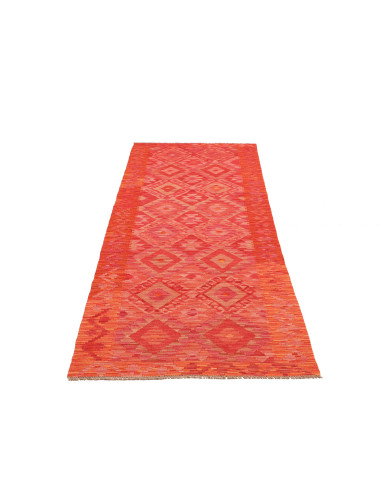 Tappeto Kilim Afghanistan 85x241 Rosso Terracot