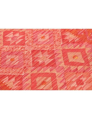 Tappeto Kilim Afghanistan 85x241 Rosso Terracot