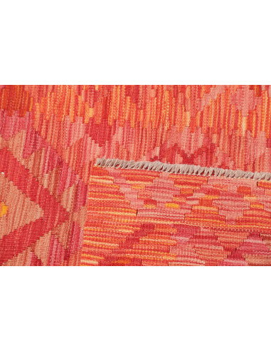 Tappeto Kilim Afghanistan 85x241 Rosso Terracot