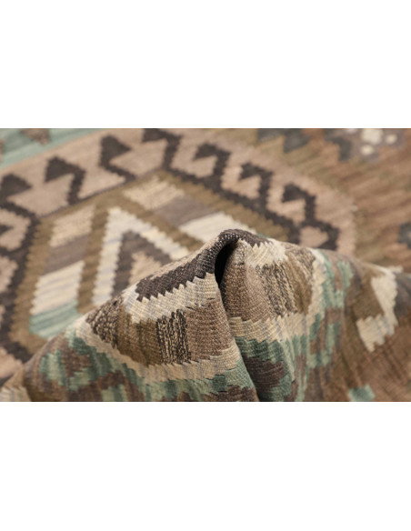 Tappeto Kilim Afghanistan 81x297 Marrone Terra