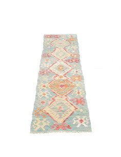 Rug Kilim Afghanistan 53x241 Blue Turquoise 2