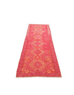 Rug Kilim Afghanistan 77x287 Coral Pink Orange 2