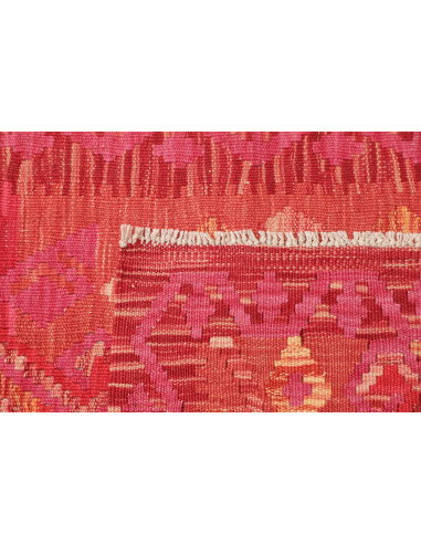 Rug Kilim Afghanistan 77x287 Coral Pink Orange