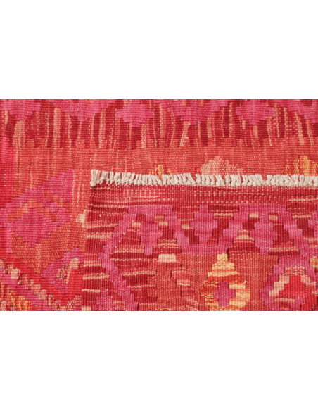 Rug Kilim Afghanistan 77x287 Coral Pink Orange
