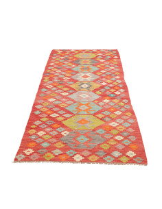 Tappeto Kilim Afghanistan 87x238 Rosso Terracot 2