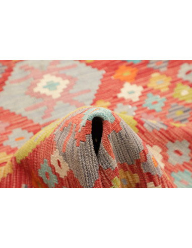 Tappeto Kilim Afghanistan 87x238 Rosso Terracot