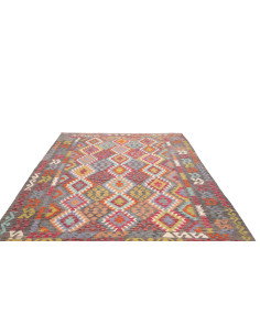 Tappeto Kilim Afghanistan 200x295 Grigio Scuro 2