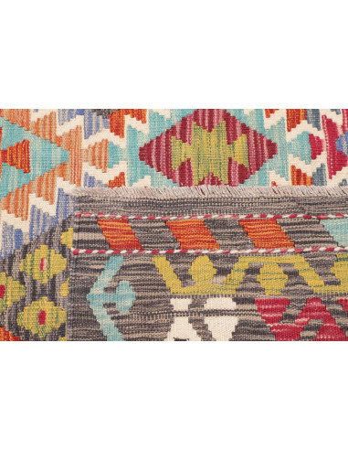 Tappeto Kilim Afghanistan 200x295 Grigio Scuro