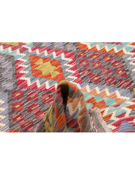 Rug Kilim Afghanistan 200x295 Dark Grey Multico