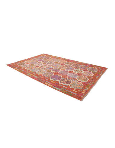 Tappeto Kilim Afghanistan 203x309 Rosso Arancio