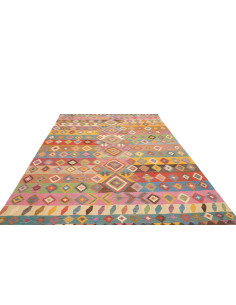 Rug Kilim Afghanistan 204x296 Multicolor Pink B 2