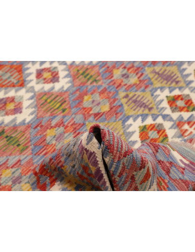 Tappeto Kilim Afghanistan 204x292 Blu Grigio La