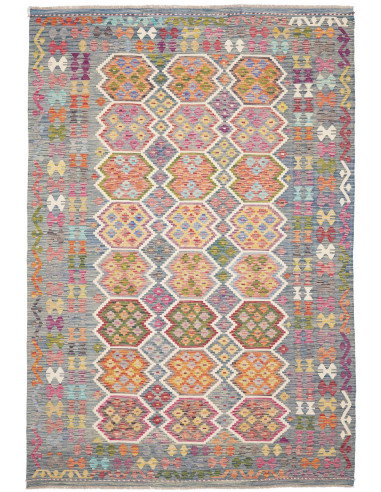 Rug Kilim Afghanistan 204x301 Muted Blue Grey O