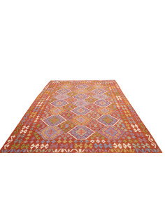 Tappeto Kilim Afghanistan 204x299 Arancio Terra 2