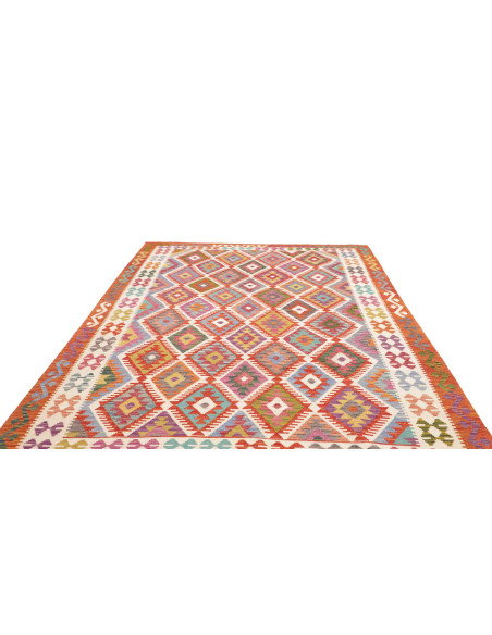 Tappeto Kilim Afghanistan 204x300 Arancio Rosso