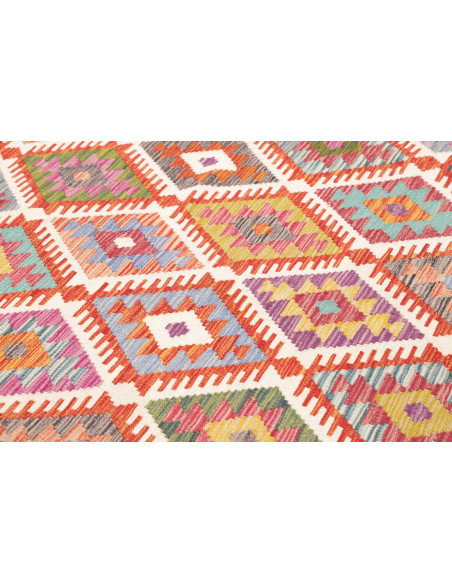 Tappeto Kilim Afghanistan 204x300 Arancio Rosso