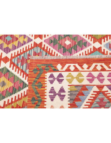 Tappeto Kilim Afghanistan 204x300 Arancio Rosso