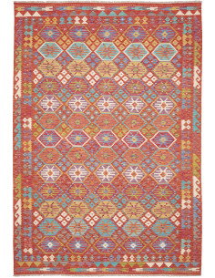 Rug Kilim Afghanistan 205x301 Brick Red Terraco
