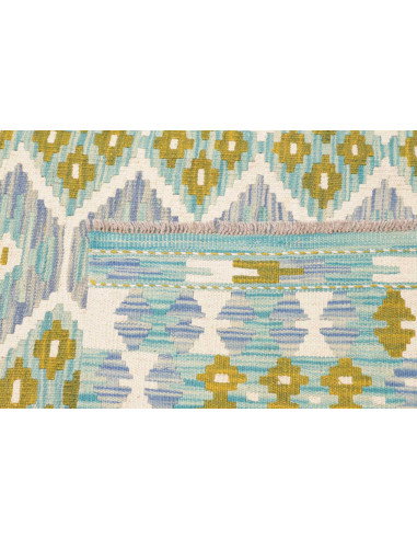 Tappeto Kilim Afghanistan 205x296 Azzurro Acqua