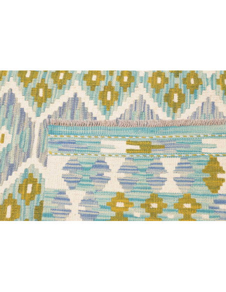 Tappeto Kilim Afghanistan 205x296 Azzurro Acqua