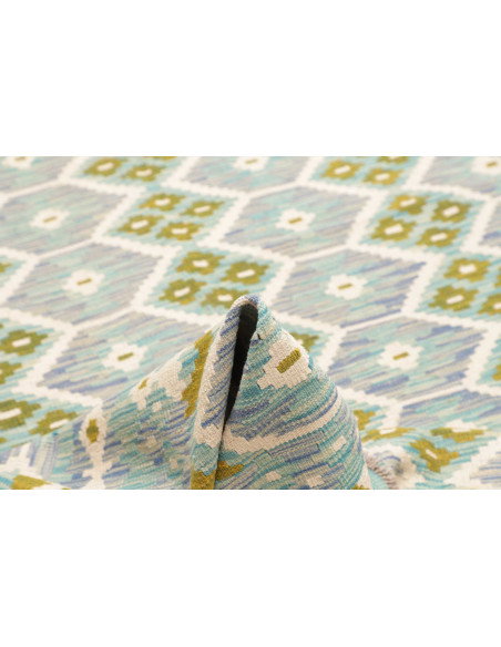 Tappeto Kilim Afghanistan 205x296 Azzurro Acqua