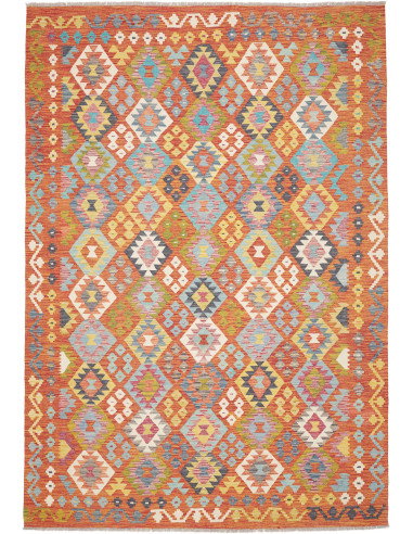 Tappeto Kilim Afghanistan 207x294 Arancione Ter