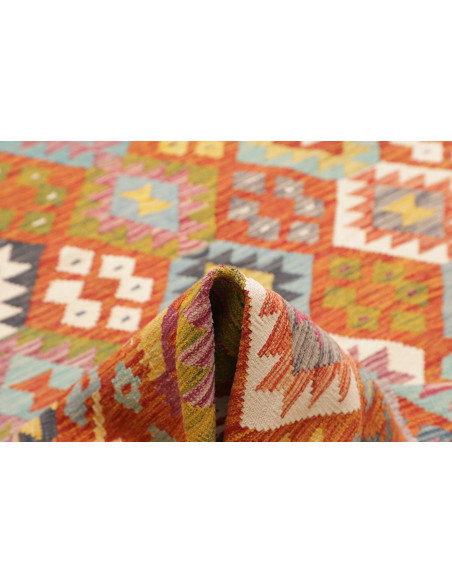 Tappeto Kilim Afghanistan 207x294 Arancione Ter