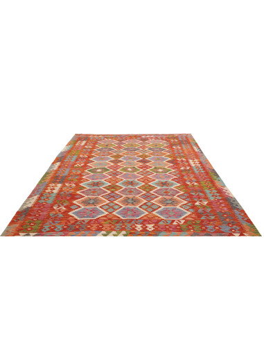 Tappeto Kilim Afghanistan 207x300 Rosso Arancio