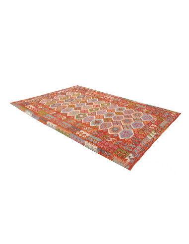 Tappeto Kilim Afghanistan 207x300 Rosso Arancio