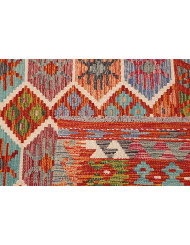 Tappeto Kilim Afghanistan 207x300 Rosso Arancio