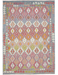 Tappeto Kilim Afghanistan 208x294 Blu Denim Azz