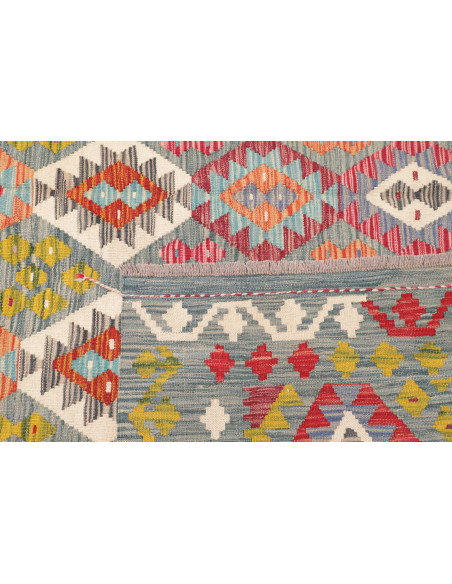 Tappeto Kilim Afghanistan 208x294 Blu Denim Azz