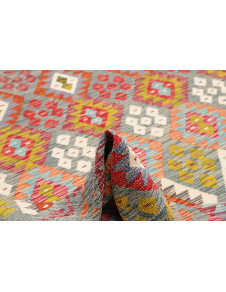 Tappeto Kilim Afghanistan 208x294 Blu Denim Azz