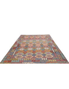 Tappeto Kilim Afghanistan 208x301 Grigio Scuro 2