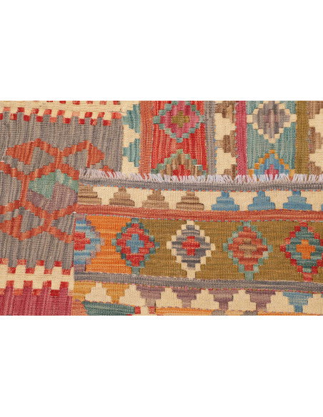 Rug Kilim Afghanistan 211x294 Blue Orange Red Y