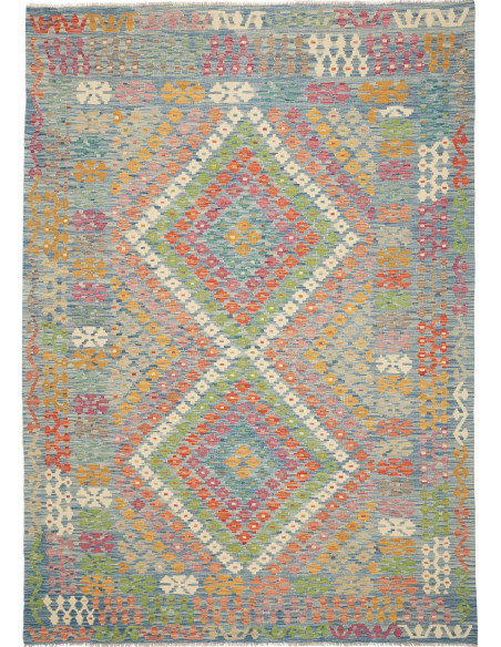 Tappeto Kilim Afghanistan 212x293 Azzurro Vivac