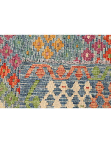 Tappeto Kilim Afghanistan 212x293 Azzurro Vivac