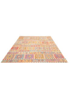 Rug Kilim Afghanistan 203x282 Beige Blue Coral 2