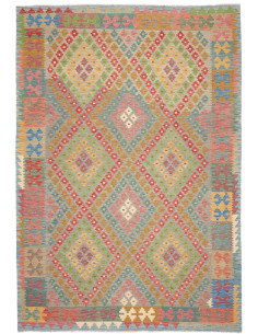 Tappeto Kilim Afghanistan 200x295 Grigio Azzurr