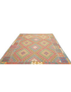 Rug Kilim Afghanistan 200x295 Grey Blue Light G 2
