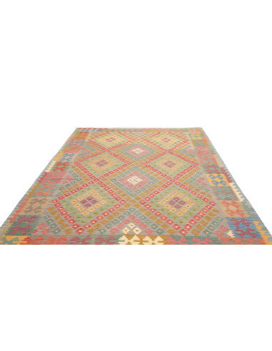 Rug Kilim Afghanistan 200x295 Grey Blue Light G