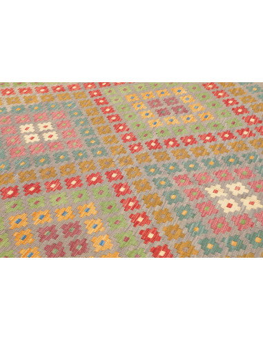 Rug Kilim Afghanistan 200x295 Grey Blue Light G