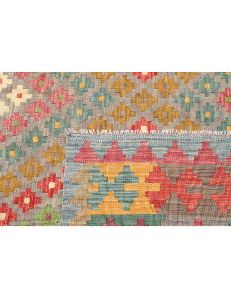 Rug Kilim Afghanistan 200x295 Grey Blue Light G