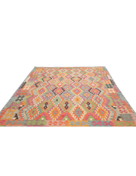 Rug Kilim Afghanistan 202x289 Blue Orange Pink
