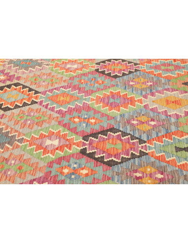 Rug Kilim Afghanistan 202x289 Blue Orange Pink